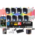 8'li 5mp Ip Güvenlik Kamera Seti-gece Renkli Görüntü-su Geçirmez Dış Mekan-sesli Kayıt -ultra Hd