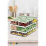 8'li Buzdolabı Düzenleyici Organizeri Mikrodalgaya Uygun Difriz Saklama Kabı (2x3500ml)(6x775ml) BPA Free (Mint)