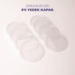 8'li Emaye Kase Çerezlik, Kahvaltılık, Reçellik, Zeytinlik, Sunumluk Kapakları 8cm
