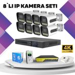 8'li Güvenlik Ip Kamera Seti - 4mp Dış Mekan Kamera, 3.6mm Lens,