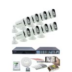 8'Li Kamera Seti - 5Mp Sony Seculensli 1080P, 4 Warm Led, Gece Renkli, Full Hd Ahd Güvenlik Kamerası Seti, Colorvu, Plastik Kasa, Yüz Tanıma