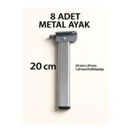 8li Katlanır Metal Yer Sofrası Ayağı Yer Masası Ayağı 20 cm