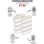 8'li Saklama Kabı 1,3 Litre Derin Dondurucu Mikrodalga Uyumlu - Şampanya
