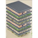 8'li Saklama Kabı , Mikrodalga Uyumlu Erzak Saklama Kabı 8 x 2400 ml - Beyaz Gri - 240 ml