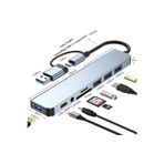 8’li Type-C Çok Portlu USB Hub – USB 2.0/3.0, 3.5 mm Ses Çıkışı, TF/SD Kart Okuyucu Çoklayıcı Adaptör