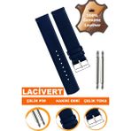 8mm-10mm-12mm-14mm-16mm-18mm-20mm kadın saatleriyle uyumlu hakiki deri saat kordonu kayışı l04mk-l - 16 mm - Lacivert