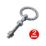 8mm Halkalı Somunlu Civata Kapı Kilit Askısı Vida -2 Adet 11