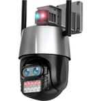 8MP HD IP Kamera | Çift Lensli Wi-Fi Kablosuz PTZ Güvenlik | 8X Zoom Gözetim ve Alarm Kamerası