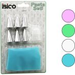 8pcs Pasta Süsleme Seti 1AD-KREMA Torbası - 6AD-METAL + 1AD-PLASTİK Uç (4887)