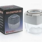 8X Odaklama Büyüteç Akrilik Lens Masa Üstü Küp Stand Odak Ayarlı