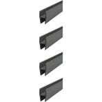 8X10 mm Büyük H Alüminyum Görünümlü Plastik Cam Balkon Fitili 200 cm 4 Adet