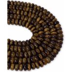 8x4 mm Kaplan Gözü Taşı Dizi - Kahverengi - 40 cm