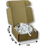 8X8X3CM Kilitli Dayanıklı E-Ticaret Karton Kargo Kutusu 50 Adet - Kraft