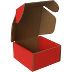 8x8x4 - 100 Adet Kırmızı Hediye Karton Kilitli Kutusu