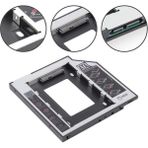 9.5mm Sata HDD Harddisk SSD Caddy Kızak Laptop Kutusu - Gri