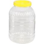 9 Adet 5l Plastik Bidon Bal, Turşu, Yağ, Kavanoz Seti Beyaz Renk