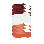 9 Adet Çocuk Sneaker Patik Çorap Bordo Beyaz Turuncu