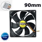 9 cm Kasa Fanı - 90mm 12V DC Kasa Soğutucu Fan Sessiz - 4 Pinli
