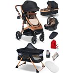 9 İn 1 Set Baby Home 946 Single-To Travel Sistem Bebek Arabası Ve 510 Lulla-Go Anne Yanı Bebek Sepeti Beşik