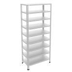 9 Katlı Galvaniz Çelik Raf - Depo, Arşiv, Kiler, Dosya, Market Rafı 31X75 Cm 200 Cm 1.00 Mm
