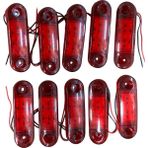 9 LED Parmak Lamba Oval 12V Kırmızı Su Geçirmez E Belgeli 10 Adet Fiyatı TAS.018K