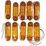 9 LED Parmak Lamba Oval 12V Sarı Su Geçirmez E Belgeli 10 Adet Fiyatı TAS.018S