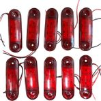 9 LED Parmak Lamba Oval 24V Kırmızı Su Geçirmez E Belgeli 10 Adet Fiyatı TAS.018K