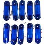 9 LED Parmak Lamba Oval 24V Mavi Su Geçirmez E Belgeli 10 Adet Fiyatı TAS.018M