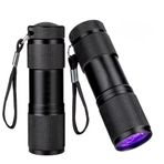 9 LED Ultraviyole El Feneri, 395 NM Uv Fener, UV Mor Işık El Feneri, İdrar ve Leke Tespiti