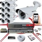 9' lu 5 MP 1940P Sensör 6 Megapiksel Sony Lens Metal Kasa IP Güvenlik Kamerası Seti_BS 748IP