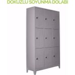 9 Lu Soyunma Dolabı - Açık Gri
