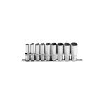 9 Parça 1/2'' 6 Köşe Derin Lokma Anahtar Takımı (Raylı)