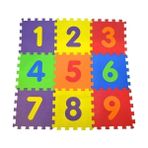 9 Parça Çocuk Oyun Karosu Eva Puzzle Yer Matı Sayılar Eğitici Oyun Halısı - Beyaz