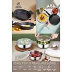 9 Parça Siesta Paslanmaz Çelik Saklama Kabı Sahan Set & Krep Tava