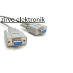 9 Pin Seri RS232 Com Port Dişi Dişi Kablo 1.5 Metr