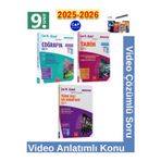 9.Sınıf 2025-2026 T.Dili Edb-Coğrafya-Tarih Video Anlatımlı Video Çözümlü Soru Bankası Seti+Kalem