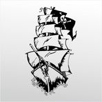 90 cm Korsan Gemisi Folyo Sticker