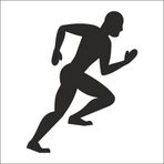 90 cm Koşan Sporcu Folyo Sticker