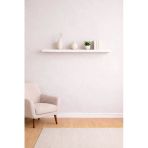 90 Cm Mat Beyaz Mdf Uçan Duvar Rafı Gizli Bağlantı Kitaplık
