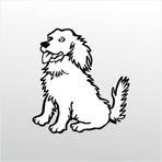 90 cm Sevimli Köpek Folyo Sticker