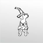 90 cm Tatlı Köpek Folyo Sticker