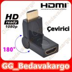 90 Derece Dirsek Uzatma Oynar Başlıklı Hdmı