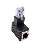 90 Derece Rj45 Erkek - Dişi Adaptör Dirsek Konnektörü Aşağı Açılı