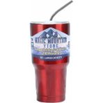 900ML-KIRMIZI-SAMAN-4 30OZ Magic Mountain Termos Bardak Buz Termosu 30OZ Kahve Kupa Vakum Yalıtımlı Şişe Paslanmaz Su Staw Çelik Dış Mekan Termal Mataralar (Yurt Dışından) - 1 Adet - Renkli - 1 lt