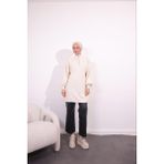 9068 Önü Fermuarlı Triko Tunik - Krem - Standart