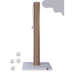 90cm Catnipli Kalın Borulu Dev Tırmalama Tahtası Gri