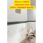 90Cmx 3 Metre Mermer Şerit Desenli Rulo Kendinden Yapışkanlı Duvar Paneli Kağıdı Cyczt00186