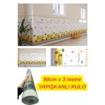 90Cmx 3 Metre Rulo Kendinden Yapışkanlı Duvar Paneli Kağıdı Kreş Anaokulu Bebek Odası Koruma Yalıtım