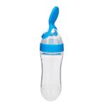 90ml Silikon Kaşıklı Biberon Taze Gıda Tahıl Sıkma FeederBlue Kullanım Için Profesyonel Aksesuarlar (BLUE)