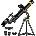 90MM Dürbünlü Teleskop, 1000MM Odak, Tripodlu, Telefon Adaptörlü, Yetişkin ve Çocuklar Için - Siyah
